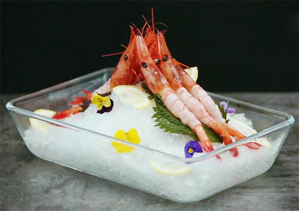 日本海鲜料理有哪些：北海道甘海老刺身