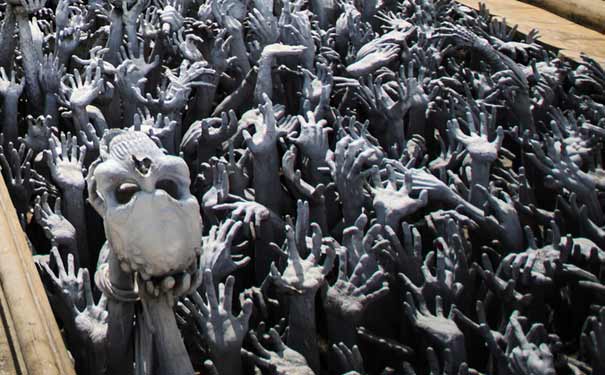 泰国清迈龙昆艺术庙(白庙)细节-泰国清迈旅游 泰国清迈龙昆艺术庙(白庙)细节-泰国清迈旅游