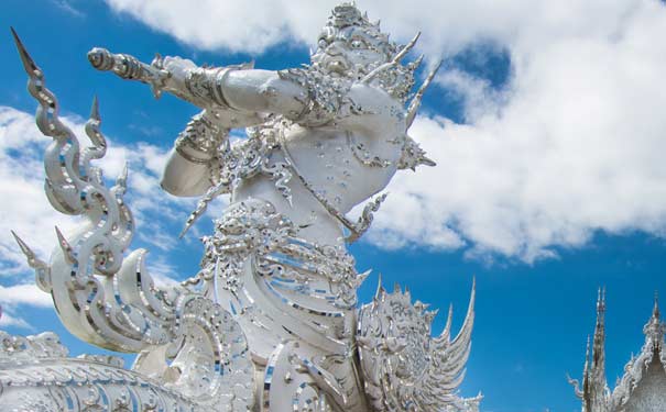 泰国清迈龙昆艺术庙(白庙)细节-泰国清迈旅游 泰国清迈龙昆艺术庙(白庙)细节-泰国清迈旅游